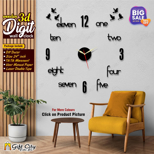 Letters with One Two DIY Wall Clock