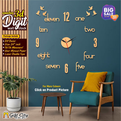 Letters with One Two DIY Wall Clock