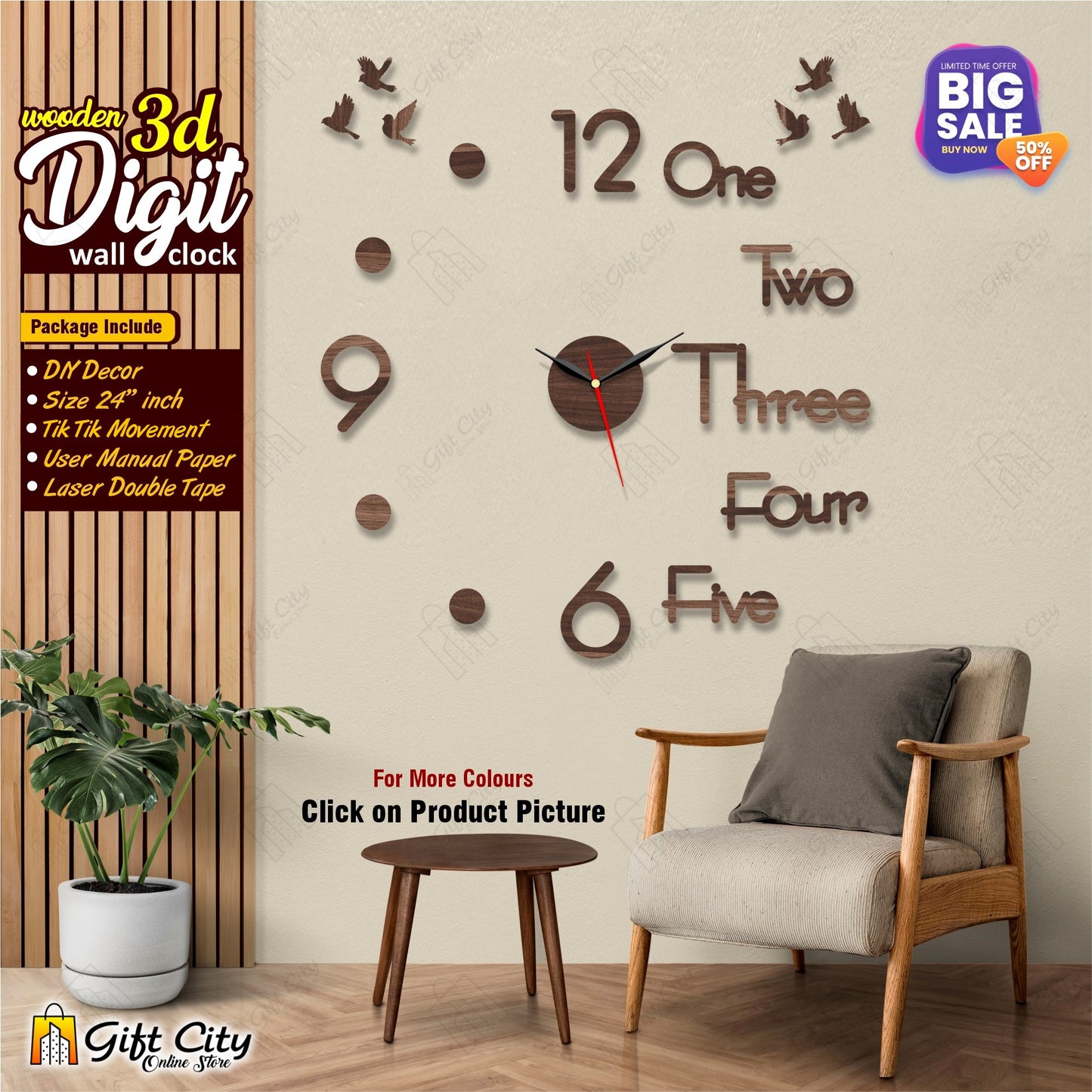 Big Letters & Alphabets DIY Wall Clock