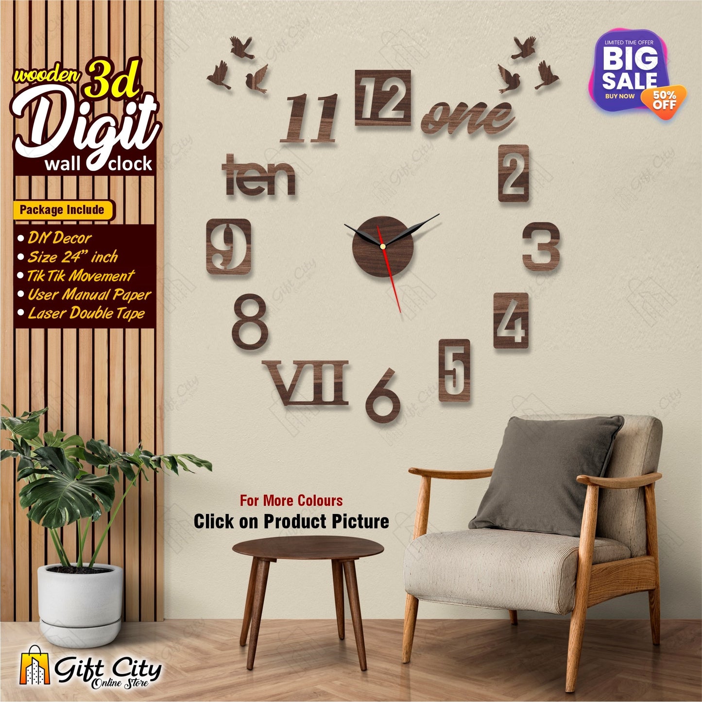 Trendy Letters & Alphabets DIY Wall Clock