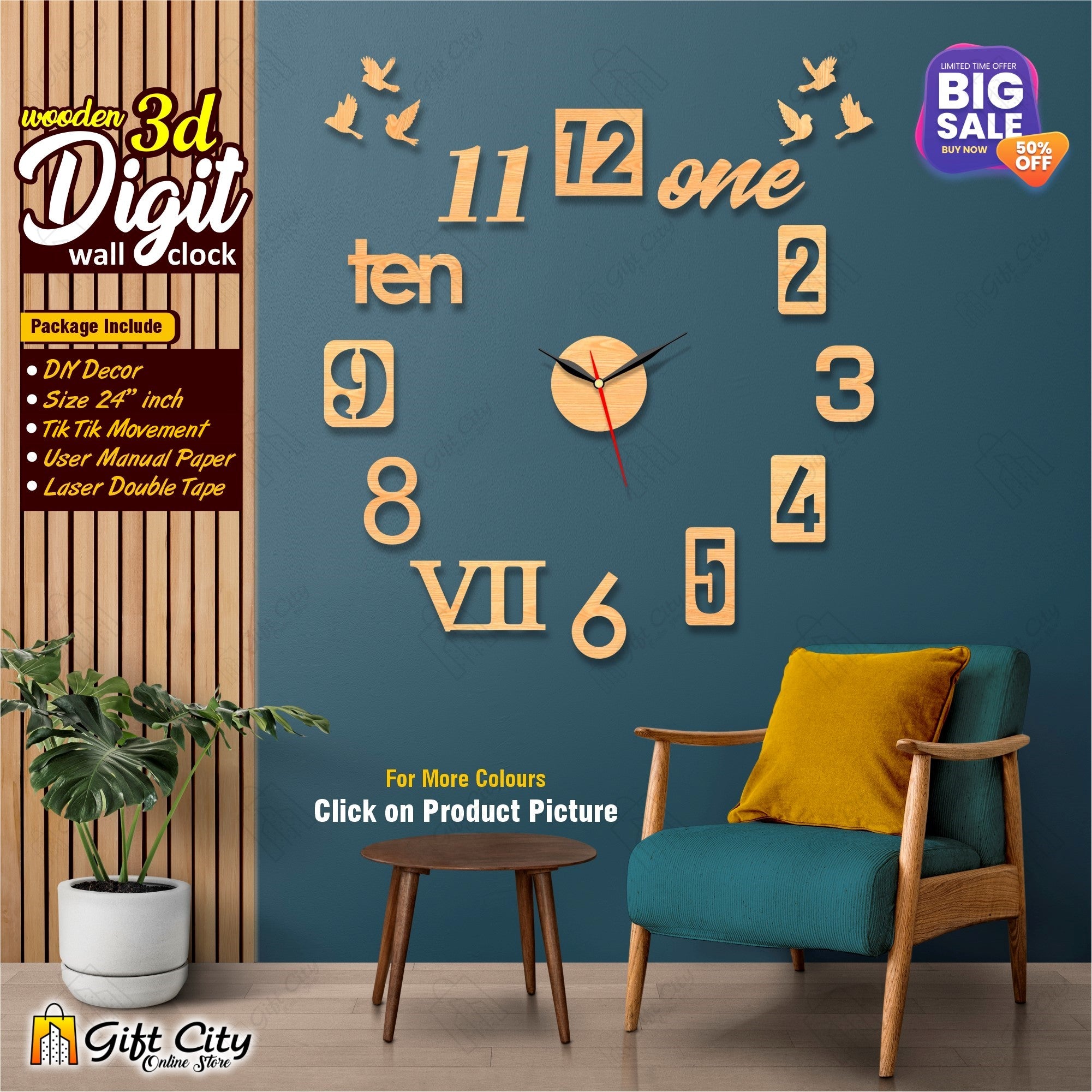 Trendy Letters & Alphabets DIY Wall Clock