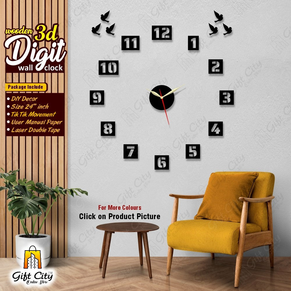 Wall Watch Lettering Small Letters DIY Wall Clock - 24 Inches - Gift City – Gift City Online ...