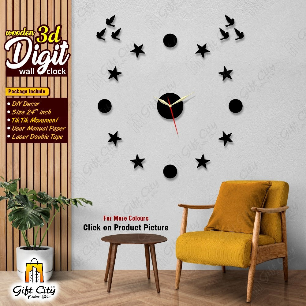 Lots of Stars DIY Wall Clock