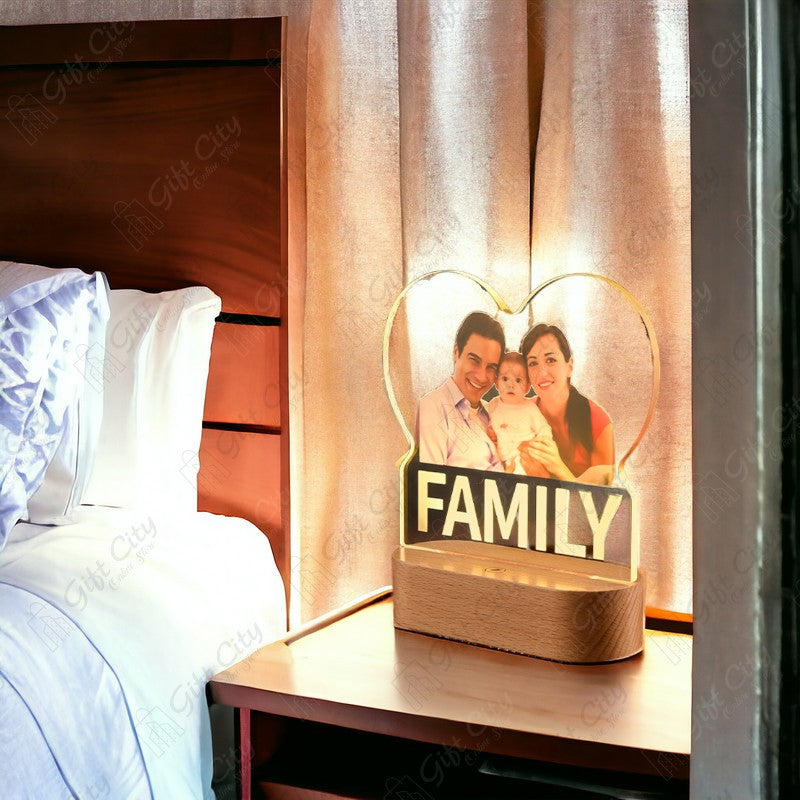 Gift City Personalized Family Frame 3D Lamp - Decoration Piece - Gift Piece