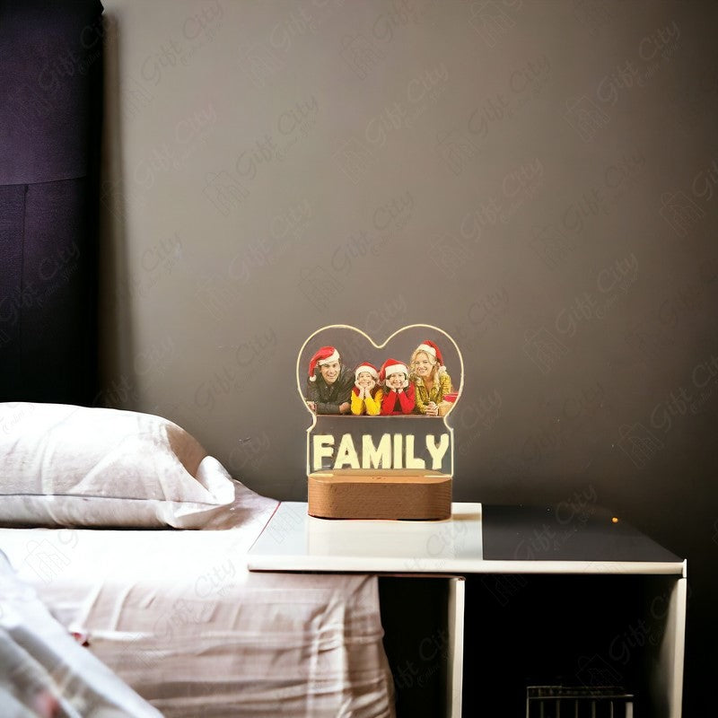 Gift City Personalized Family Frame 3D Lamp - Decoration Piece - Gift Piece