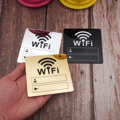 WIFI Sign 3D Acrylic Mirror Wall Stickers