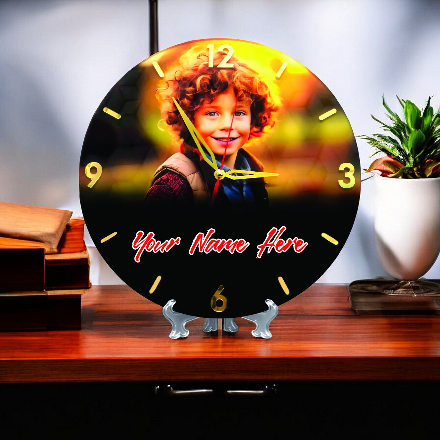 Customizable Acrylic Wall Clock Best Gift for Birthday, Anniversarry, Valentine Day & Wedding- Gift City