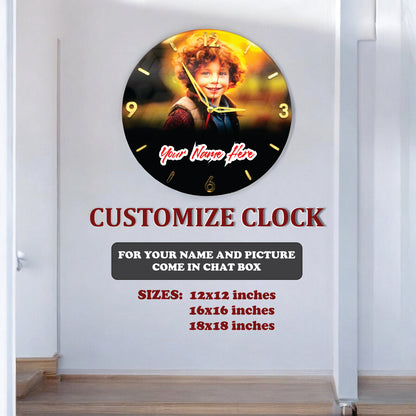 Customizable Acrylic Wall Clock Best Gift for Birthday, Anniversarry, Valentine Day & Wedding- Gift City