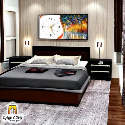 Gift City High-End Wooden Wall Clock with Digital Print - Perfect for Home Decor - 12x24 inch - Gift City Online Store