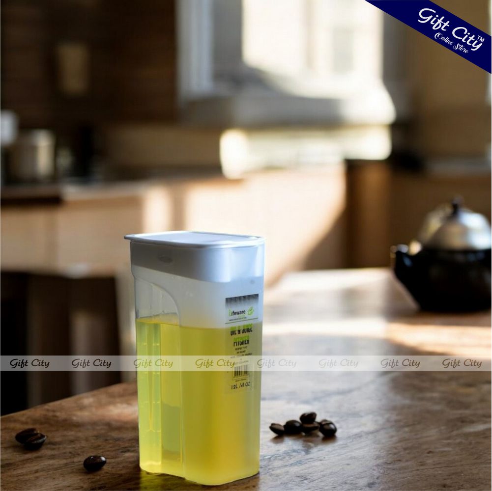 Gift City Presents 1.2-Liter Airtight Oil Jug – Versatile Liquid Container for Oil and Milk