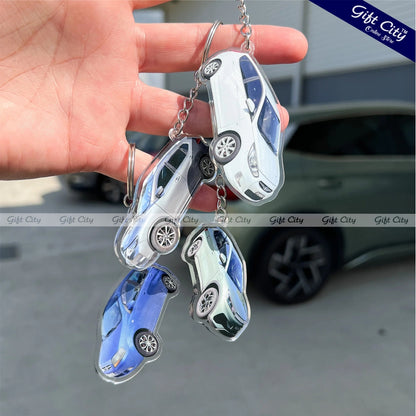 Gift City Presents Acrylic UV Printed Custom Car Keychain with Your Car Picture, License Plate, Personalized Keyring, Custom Auto Accessories, Gift for Car Lovers