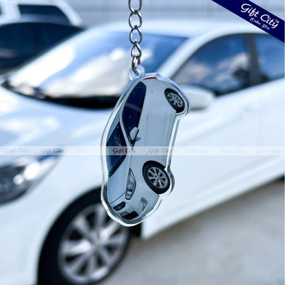 Gift City Presents Acrylic UV Printed Custom Car Keychain with Your Car Picture, License Plate, Personalized Keyring, Custom Auto Accessories, Gift for Car Lovers