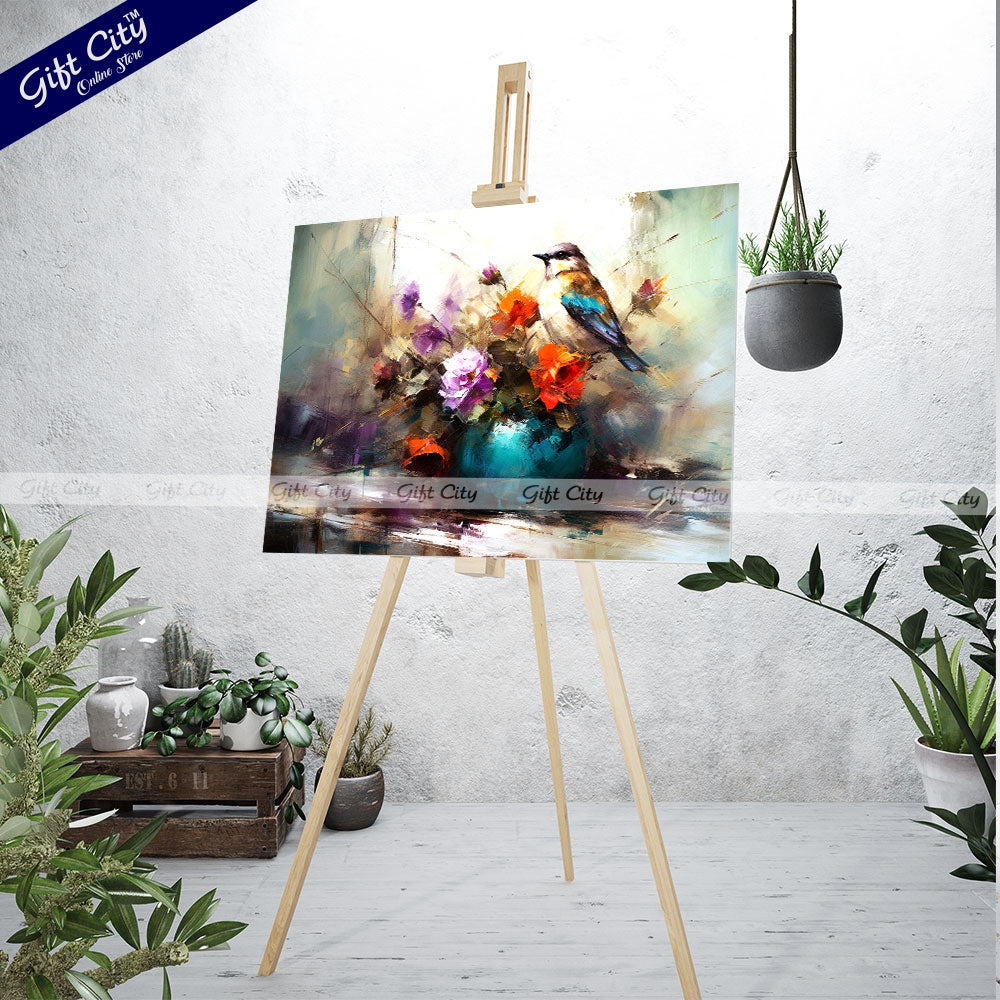 Gift City Presents Colorful Digital Canvas Painting with Frame - Wall Art for Home Decor Multiple Sizes