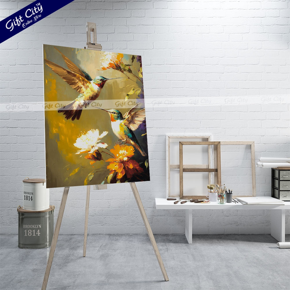 Gift City Presents Colorful Digital Canvas Painting with Frame - Wall Art for Home Decor Multiple Sizes Wall Hanging