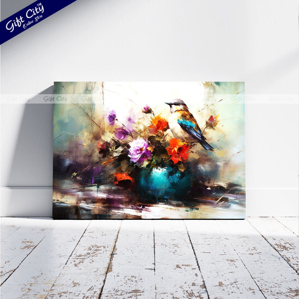 Gift City Presents Colorful Digital Canvas Painting with Frame - Wall Art for Home Decor Multiple Sizes