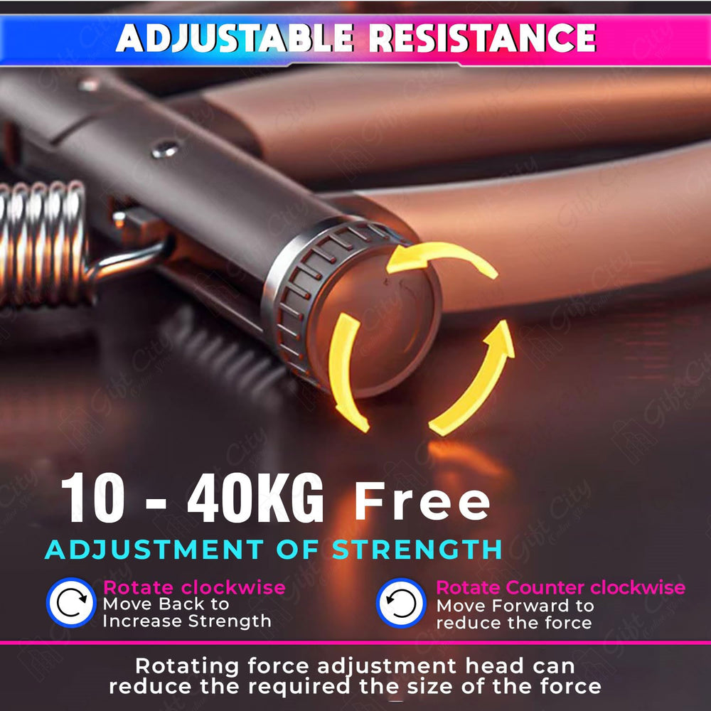 Gift City Presents Fitness Adjustable Heavy Hand Gripper, Hand Exerciser, Wrist, Increase Strength (10-40kg) - Gift City Online Store