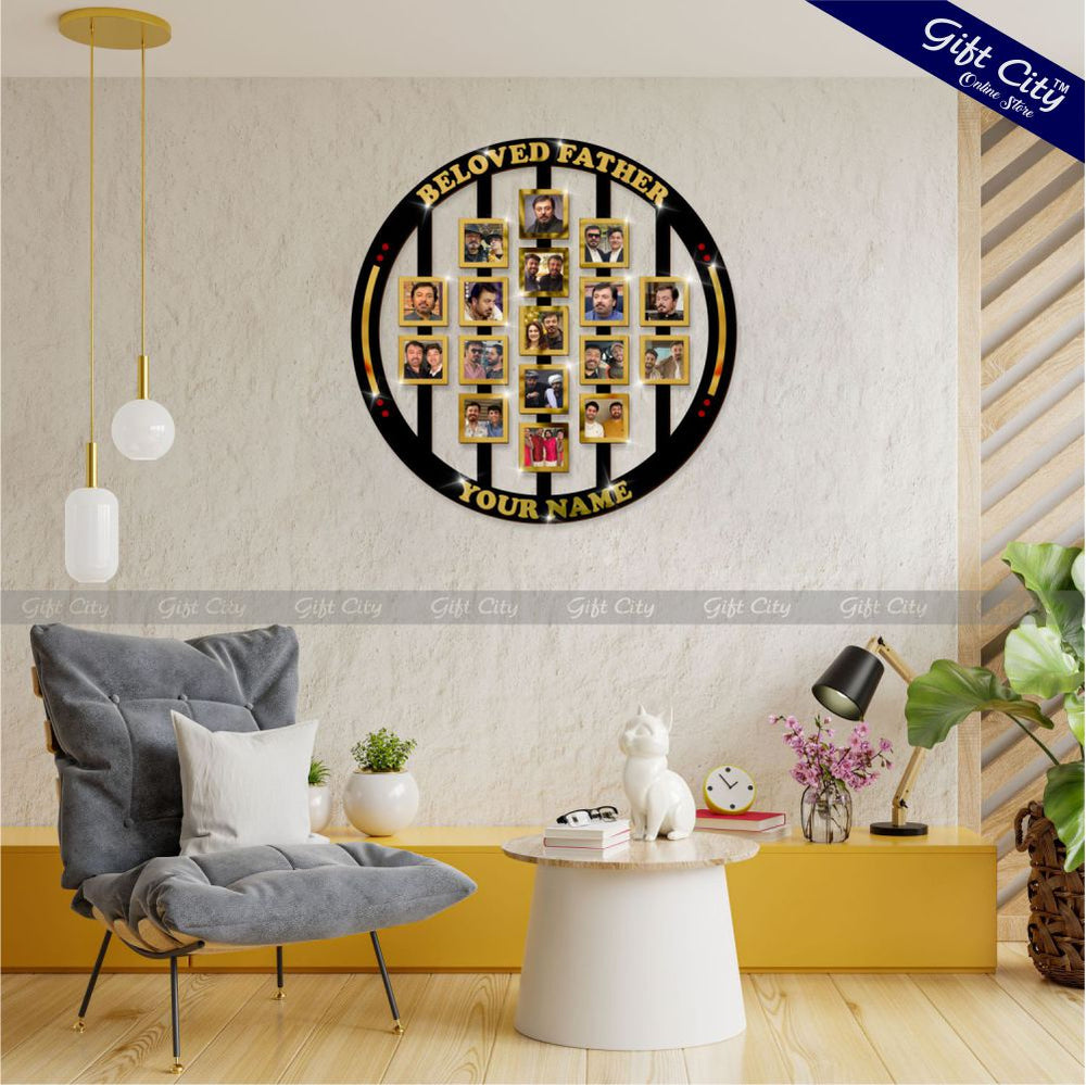 Gift City Presents Personalized Father's Day Gift: Custom Photo Ring Frame for Beloved Dad | Memorial Keepsake, Tribute, and Unique Memory Display - Gift City Online Store