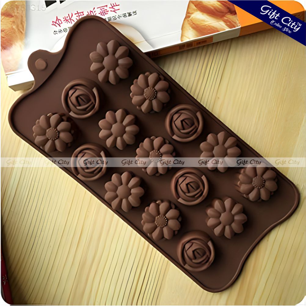 Gift City Presents Silicone Chocolate Mold - Different Shapes for DIY Baking, Candy, and Fondant Creations