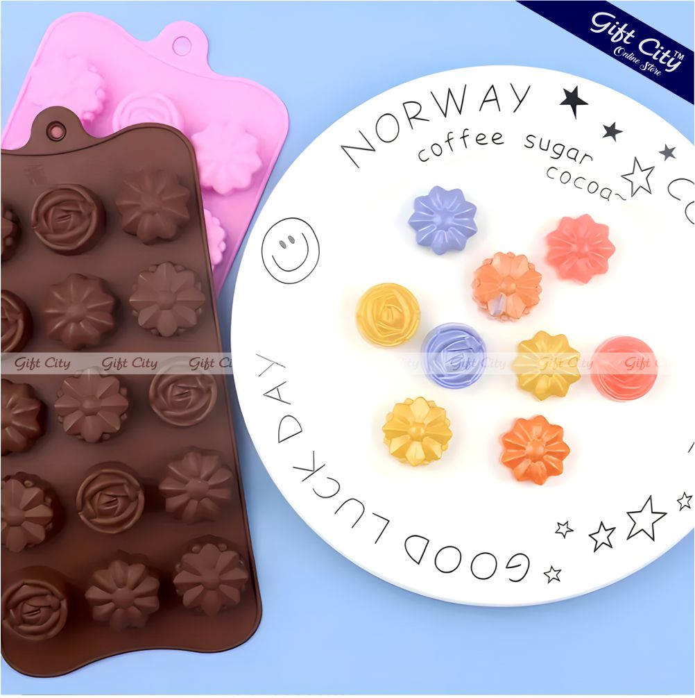 Gift City Presents Silicone Chocolate Mold - Different Shapes for DIY Baking, Candy, and Fondant Creations