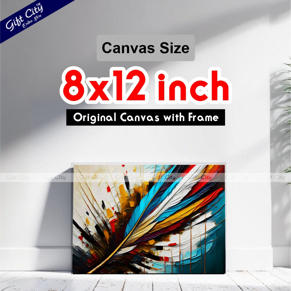 Gift City Presents UV Printed Oil Painting Canvas - Abstract modern wall art for home decor, ready to hang for living room, bedroom, and dining room Wall Hanging