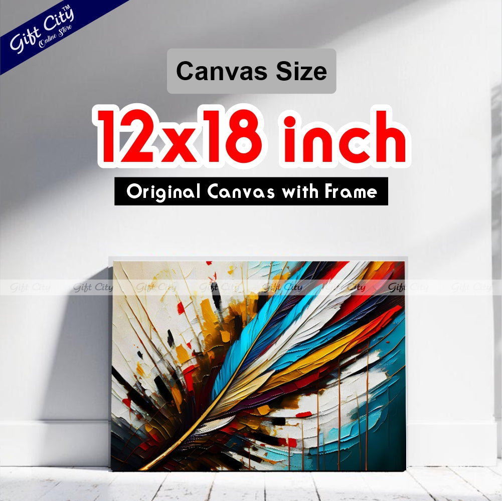 Gift City Presents UV Printed Oil Painting Canvas - Abstract modern wall art for home decor, ready to hang for living room, bedroom, and dining room Wall Hanging