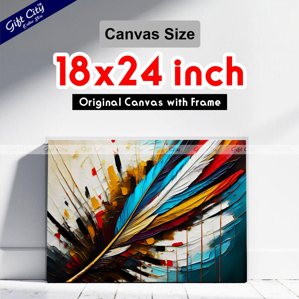 Gift City Presents UV Printed Oil Painting Canvas - Abstract modern wall art for home decor, ready to hang for living room, bedroom, and dining room Wall Hanging