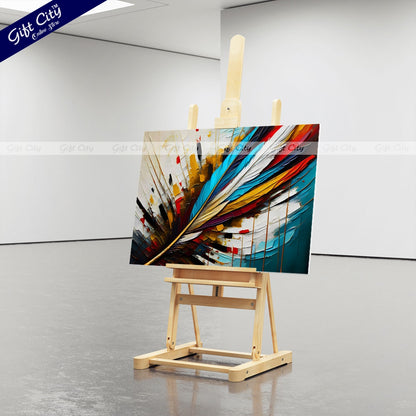 Gift City Presents UV Printed Oil Painting Canvas - Abstract modern wall art for home decor, ready to hang for living room, bedroom, and dining room Wall Hanging