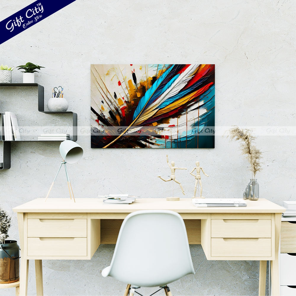 Gift City Presents UV Printed Oil Painting Canvas - Abstract modern wall art for home decor, ready to hang for living room, bedroom, and dining room Wall Hanging