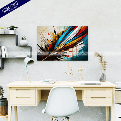Gift City Presents UV Printed Oil Painting Canvas - Abstract modern wall art for home decor, ready to hang for living room, bedroom, and dining room Wall Hanging