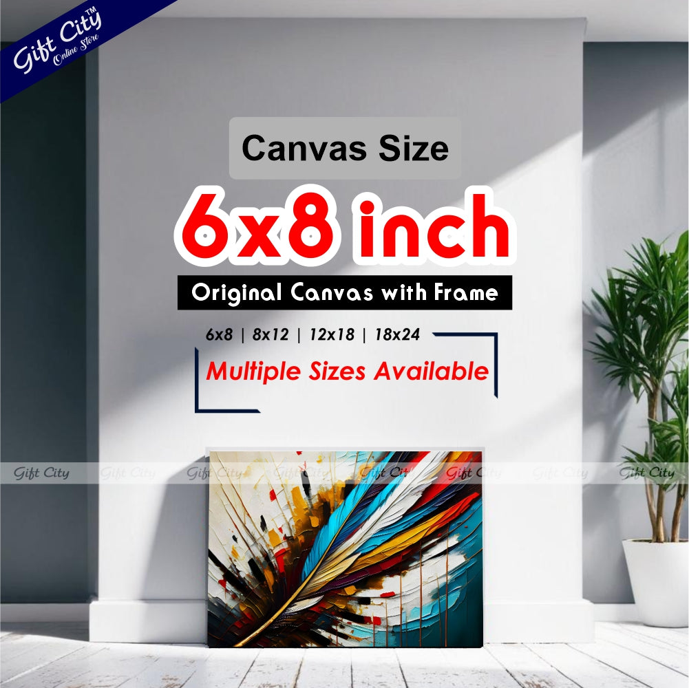 Gift City Presents UV Printed Oil Painting Canvas - Abstract modern wall art for home decor, ready to hang for living room, bedroom, and dining room Wall Hanging
