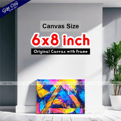 Abstract Doodle Art Canvas Painting - Gift City
