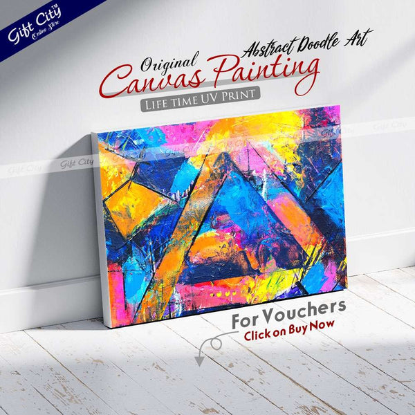 Abstract Doodle Art Canvas Painting - Gift City - Gift City Online Store