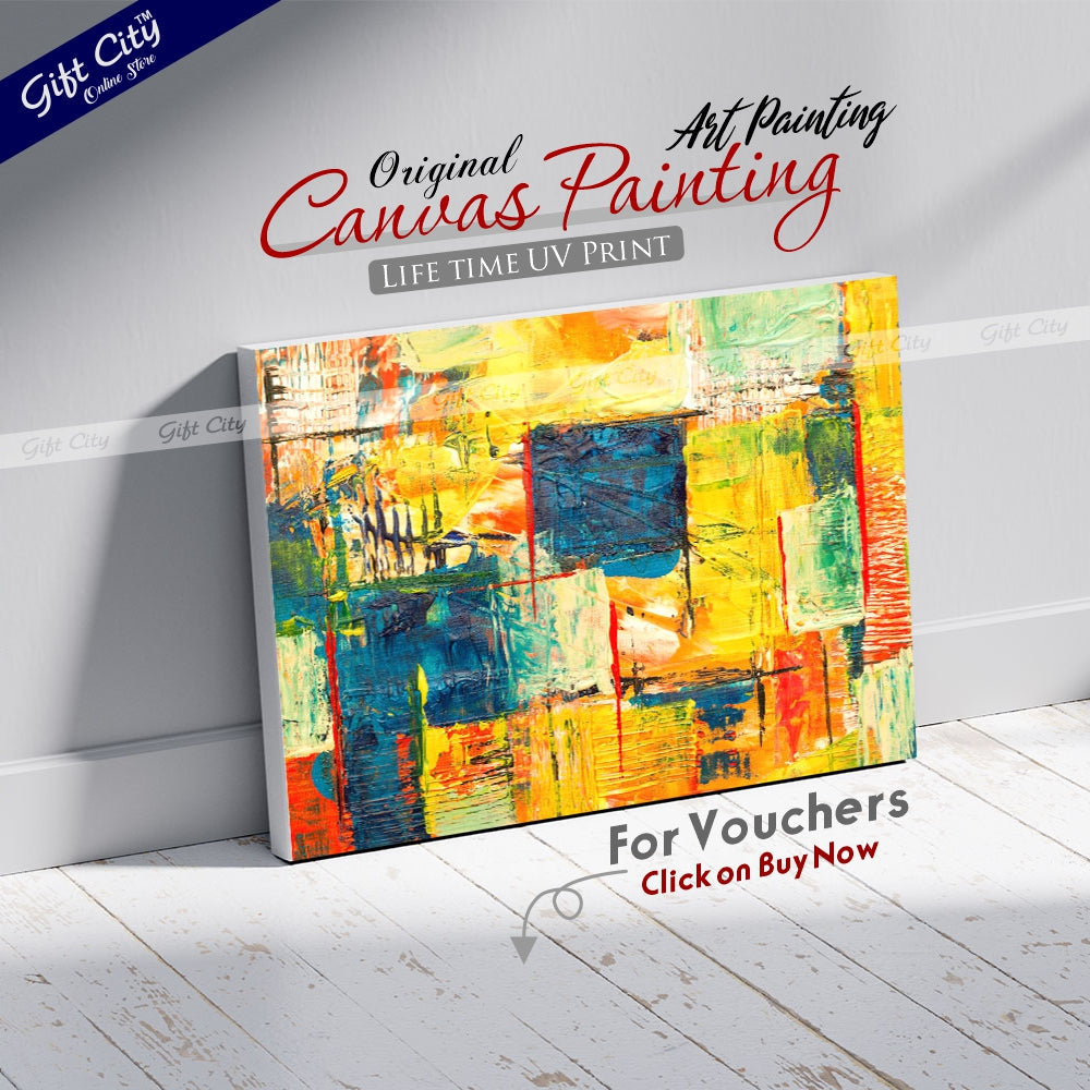 Acrylic Abstract Art Canvas Painting - Gift City