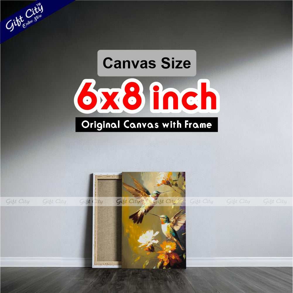 Gift City Presents Colorful Digital Canvas Painting with Frame - Wall Art for Home Decor Multiple Sizes Wall Hanging