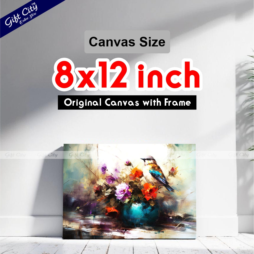 Gift City Presents Colorful Digital Canvas Painting with Frame - Wall Art for Home Decor Multiple Sizes