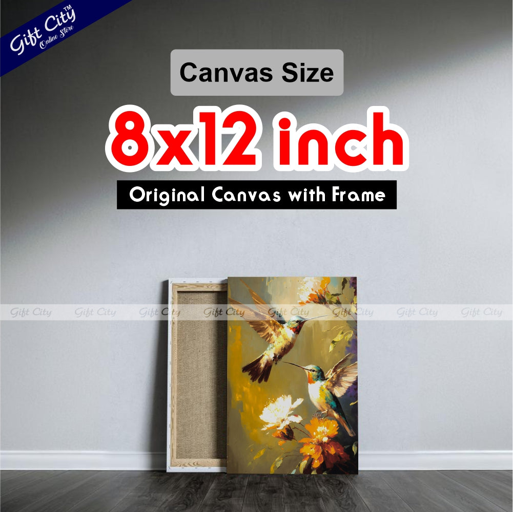 Gift City Presents Colorful Digital Canvas Painting with Frame - Wall Art for Home Decor Multiple Sizes