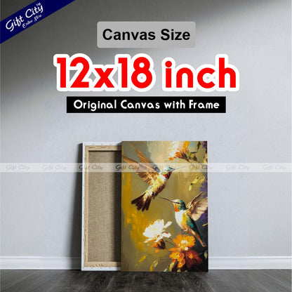 Gift City Presents Colorful Digital Canvas Painting with Frame - Wall Art for Home Decor Multiple Sizes Wall Hanging