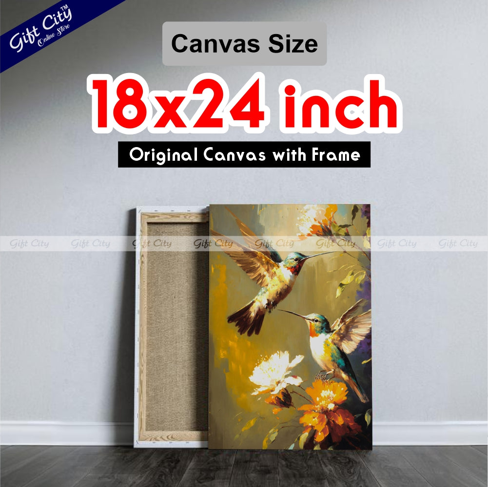 Gift City Presents Colorful Digital Canvas Painting with Frame - Wall Art for Home Decor Multiple Sizes Wall Hanging
