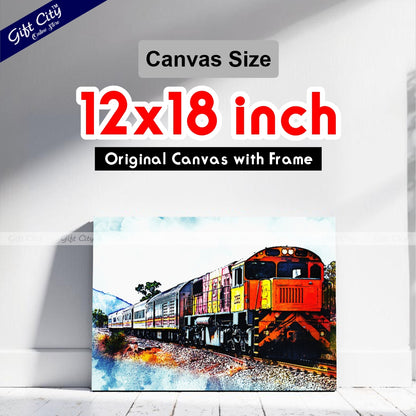 Happy Journey in Train Art Canvas Painting - Gift City
