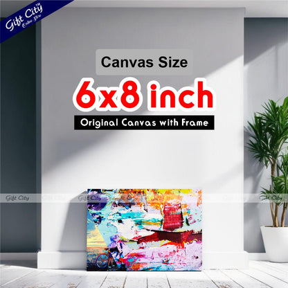 Messy Abstract Paint Canvas Painting - Gift City