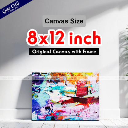 Messy Abstract Paint Canvas Painting - Gift City