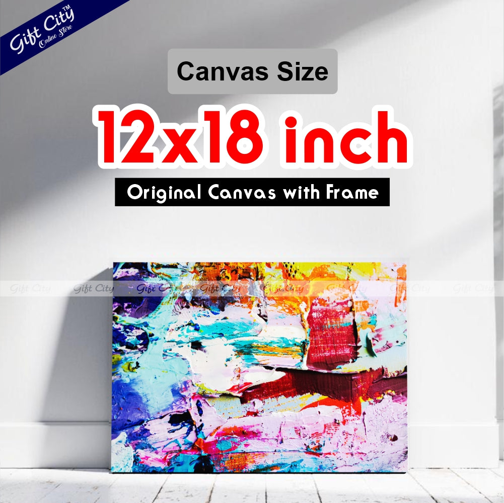 Messy Abstract Paint Canvas Painting - Gift City