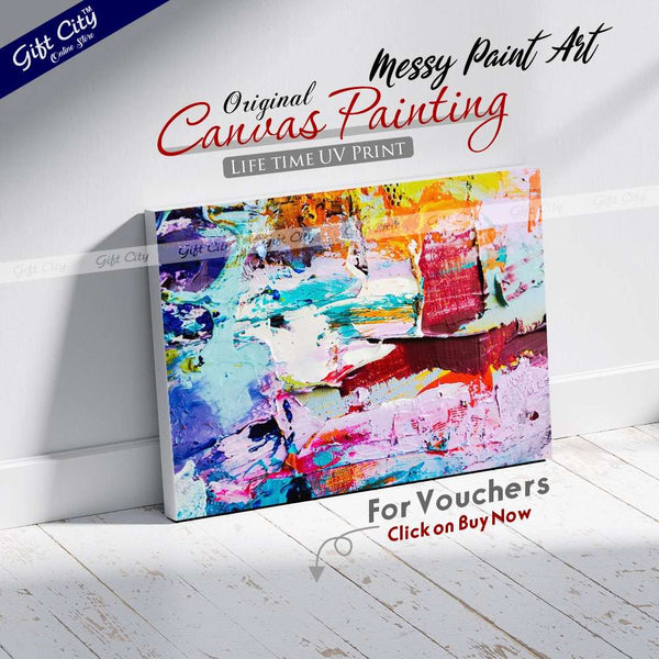 Messy Abstract Paint Canvas Painting - Gift City - Gift City Online Store