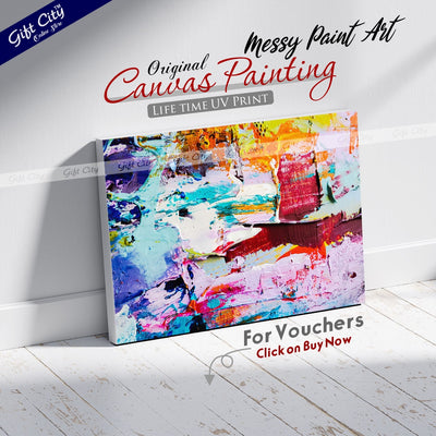 Messy Abstract Paint Canvas Painting - Gift City - Gift City Online Store