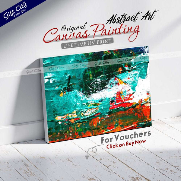 Acrylic Paint Multi Colored Abstract Art Canvas Painting - Gift City - Gift City Online Store
