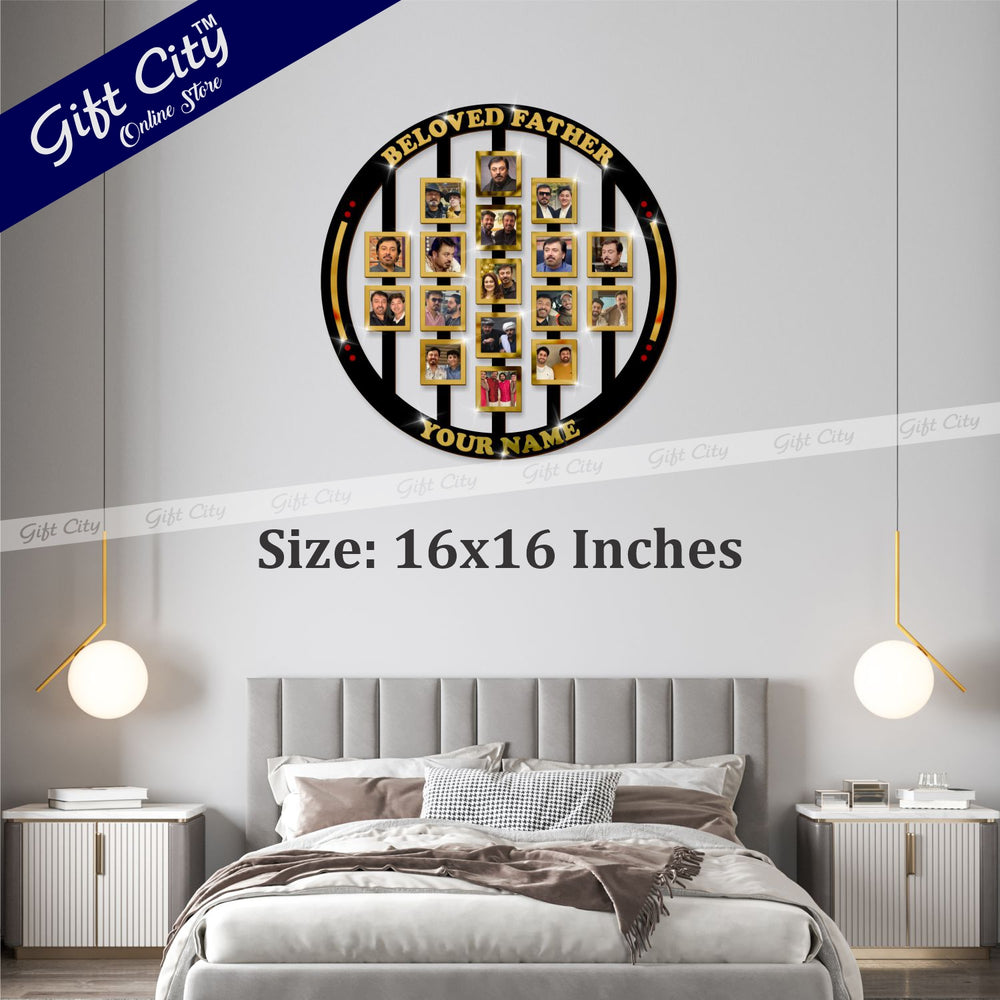 Gift City Presents Personalized Father's Day Gift: Custom Photo Ring Frame for Beloved Dad | Memorial Keepsake, Tribute, and Unique Memory Display - Gift City Online Store
