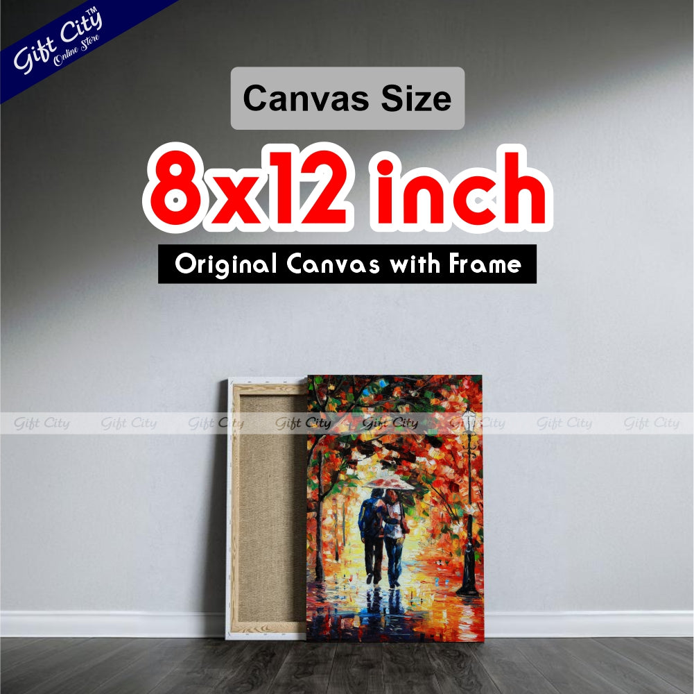 Couple Romantic Palette Knife Canvas Painting - Gift City