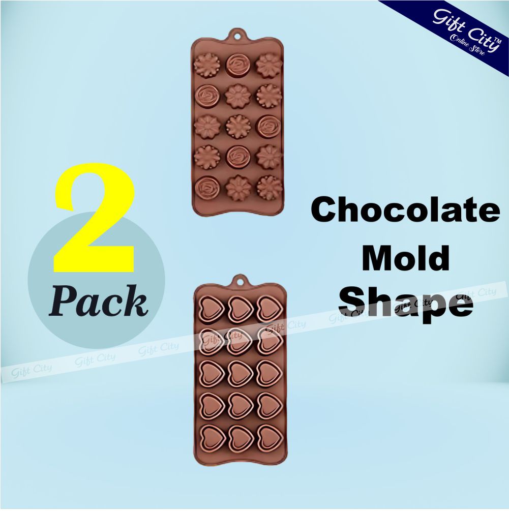 Gift City Presents Silicone Chocolate Mold - Different Shapes for DIY Baking, Candy, and Fondant Creations