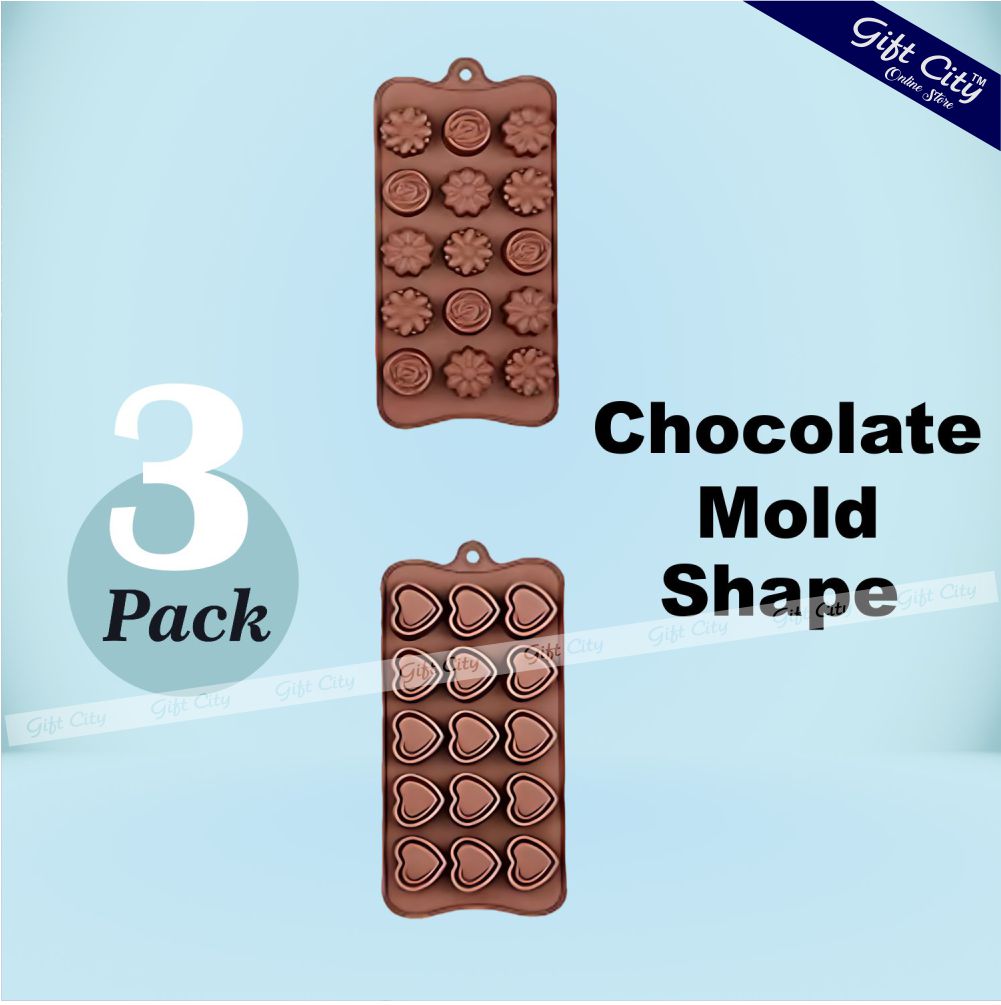 Gift City Presents Silicone Chocolate Mold - Different Shapes for DIY Baking, Candy, and Fondant Creations