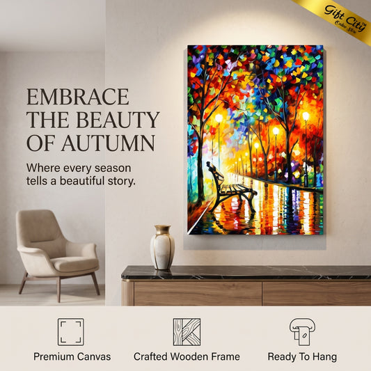 Loneliness of Autumn Palette Knife Oil Canvas Painting | Autumn Landscape Canvas Wall Art
